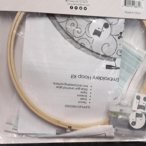 Embroidery Hoop KIT, H is For Hedgehog, 8" Picture DIY by Needle Creations New - Picture 6 of 10